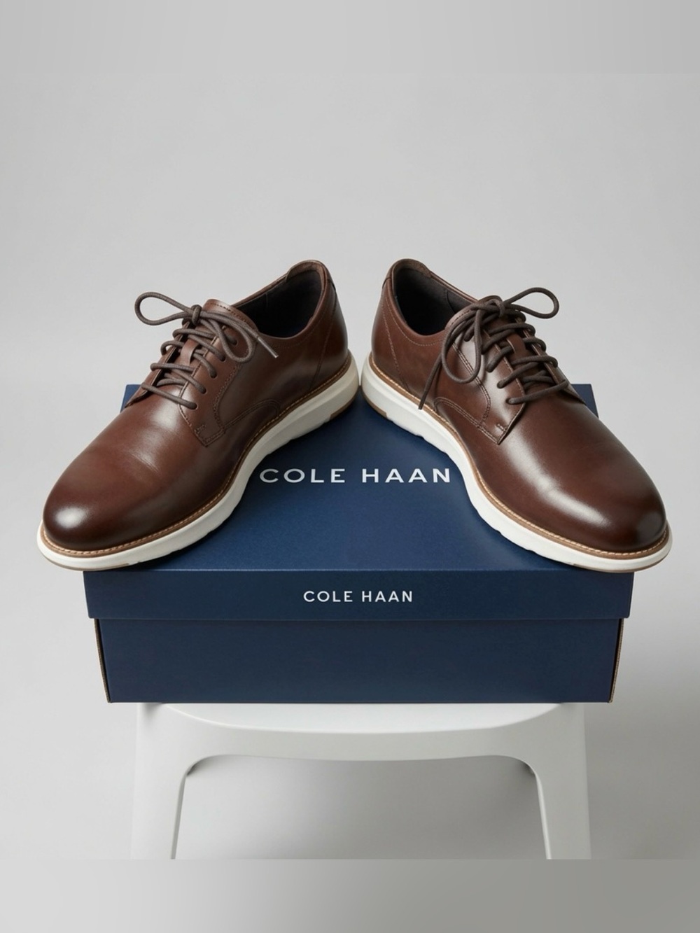 Cole Haan Men’s MC Cap Ox British Tan Leather Dress Shoes Size 7.5M - New In Box